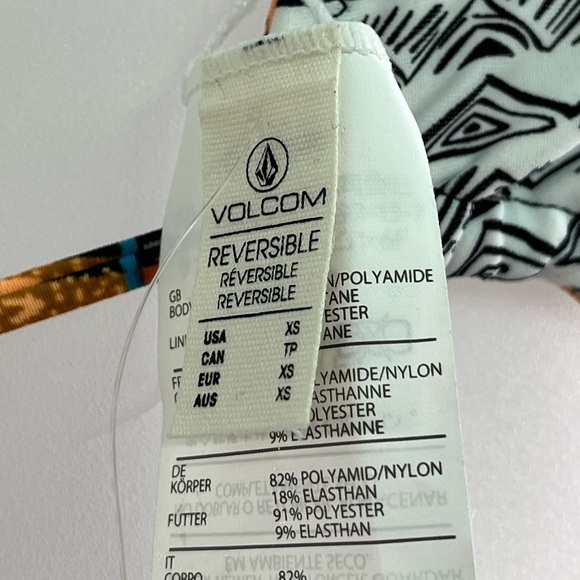 Volcom Reversible String Bikini Swimsuit Top - Picture 9 of 10